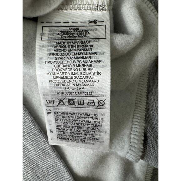 adidas Women's Essentials Feel Cozy Logo Fleece Sweatshirt NWT GREY SIZE XS - Picture 7 of 10